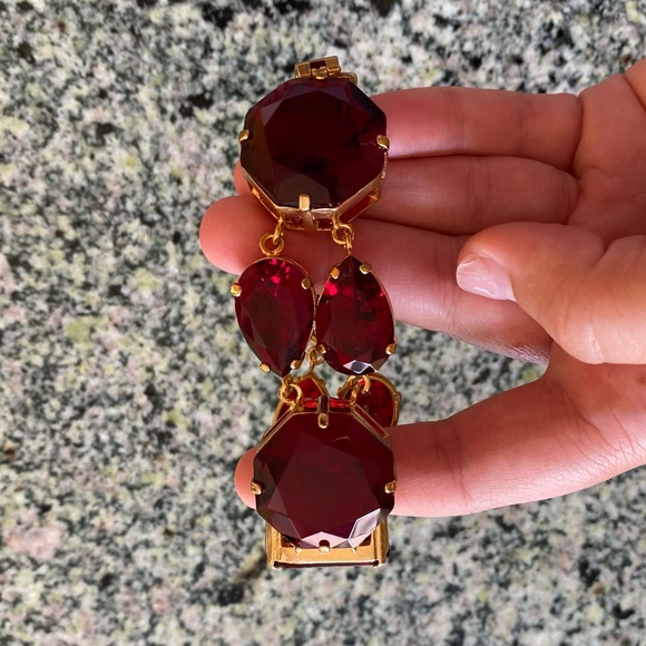 Chunky Red Gem Bracelet - Picture 2 of 5
